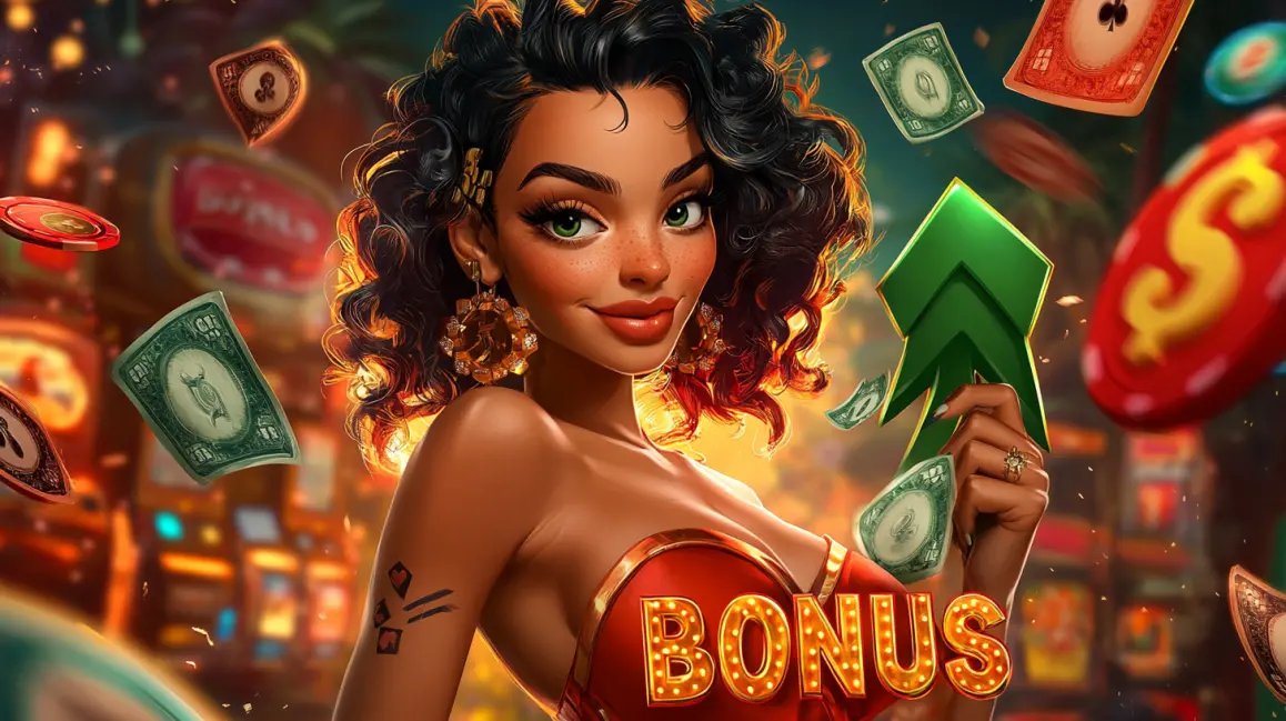 Win Big with Huge Multipliers at PKPLAY. A bowl of coins and drinks with 'BONUS WIN 50X' text, alongside a cute cat character, highlights the massive win potential and fun bonuses at PKPLAY.